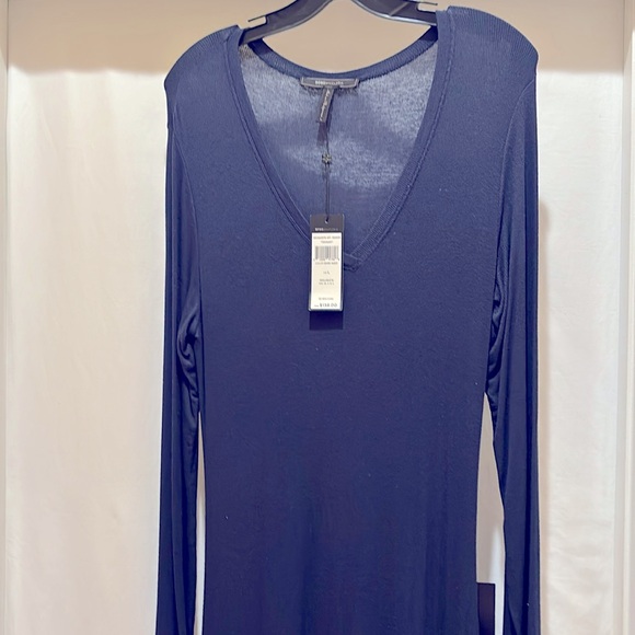 BCBGMaxAzria Dresses & Skirts - NWT BCBGMAXAZRIA “TIFFANY” ELEGANT DARK NAVY BLUE  LONG SLEEVE  DRESS - Large
